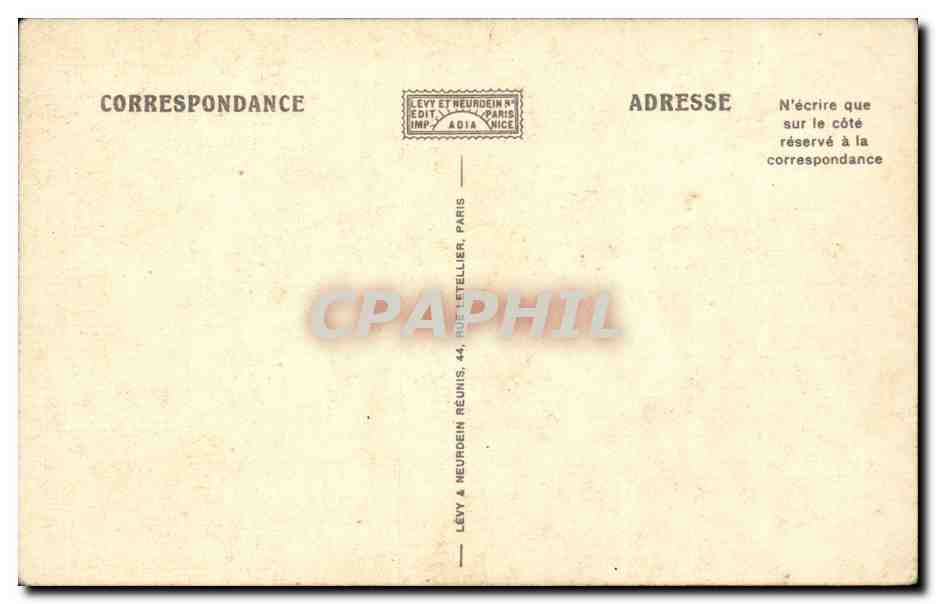 Aix les Bains - Lac du Bourget - Ligne de Chemin de Fer - Chateau de Chatillon - CPA  — Verso