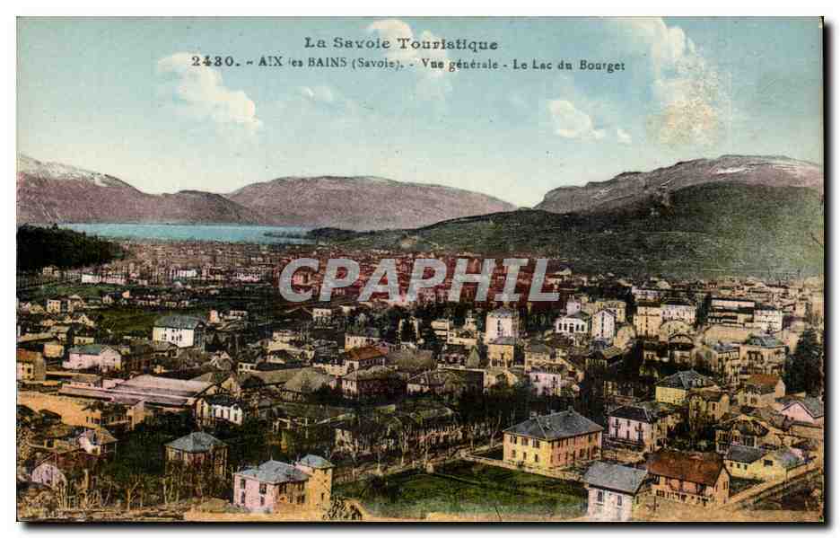 Aix les Bains - Vue Generale - Lac du Bourget - CPA 