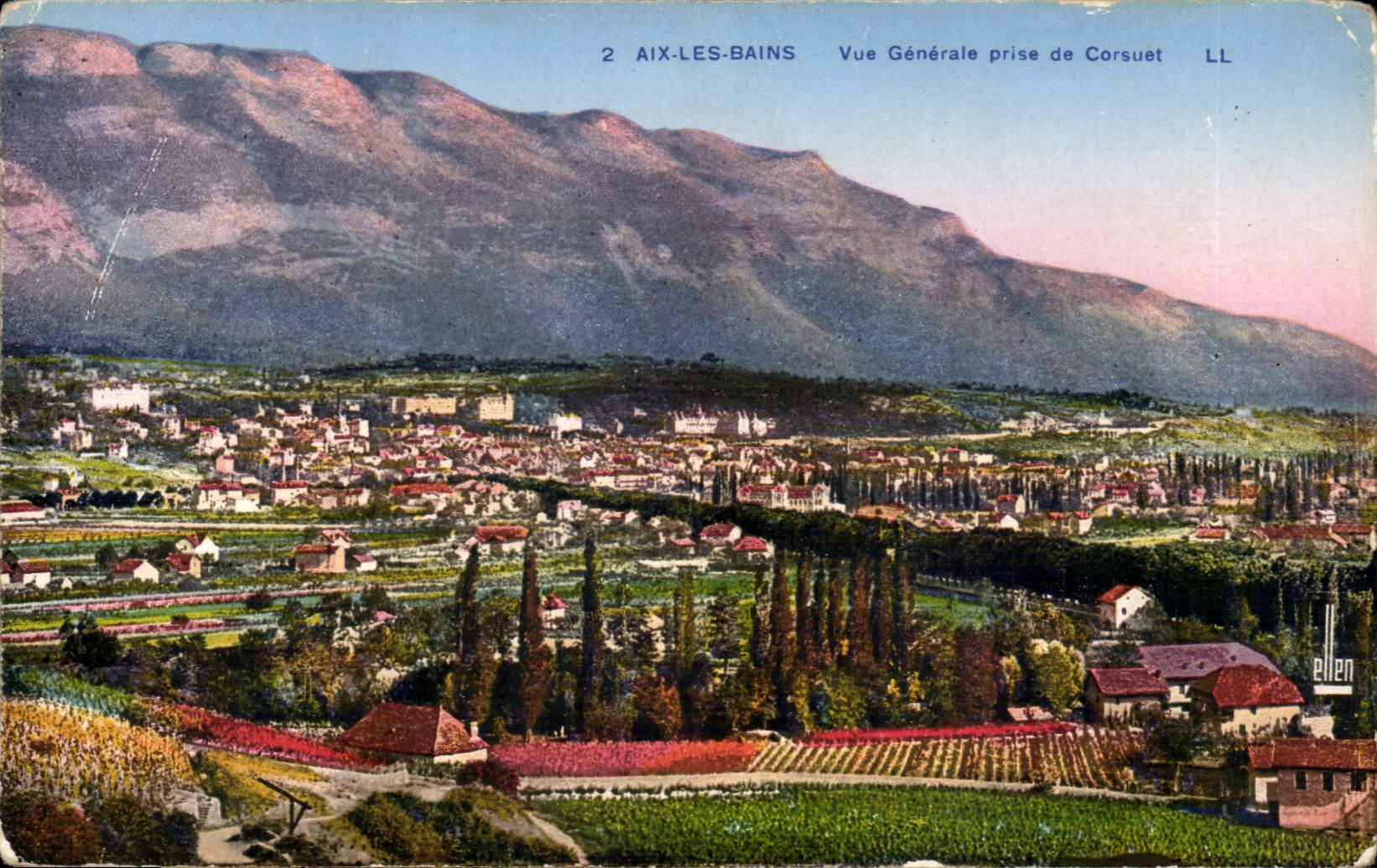 Aix les Bains - Vue Generale prise de Corsuet - CPA 