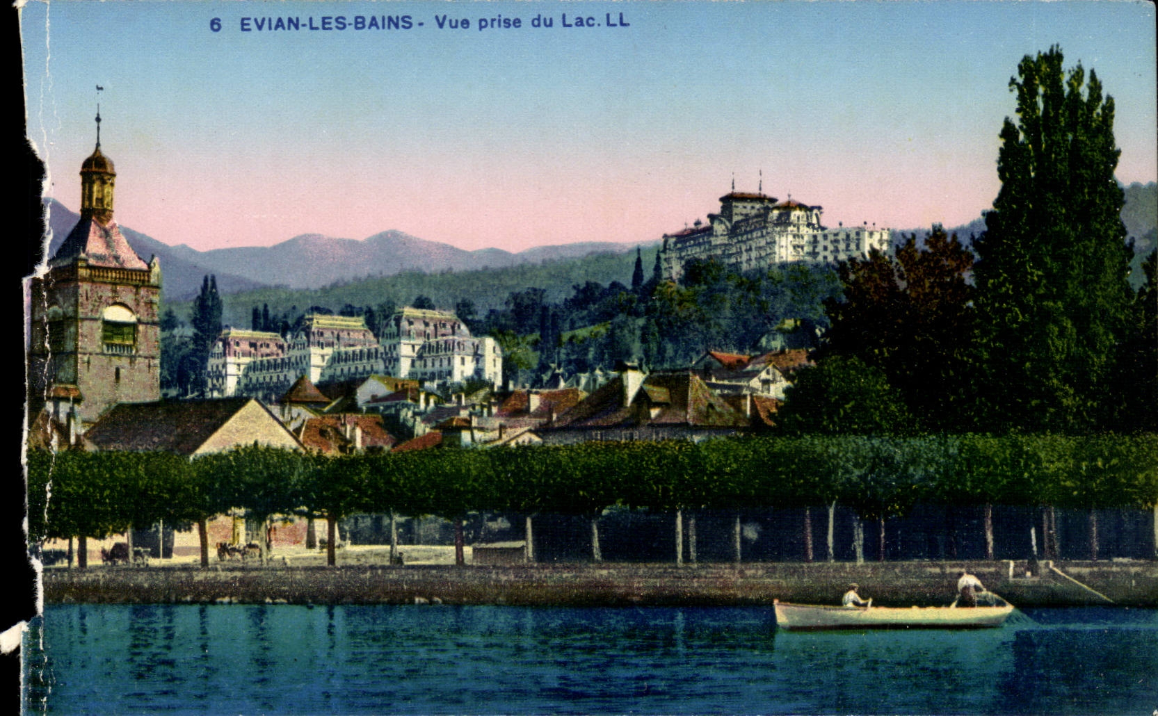 EVIAN-LES-BAINS - Vista tomada del Lago. LL