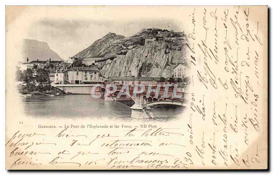 Grenoble — Le Pont de l'Esplanade et les Foris — ND Phot