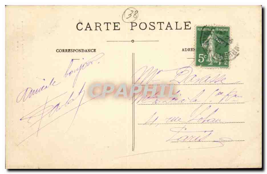 La Balme-les-Grottes (Isère) — Intérieur des Grottes — H. Bonhomme, nouveau concessionnaire — Verso