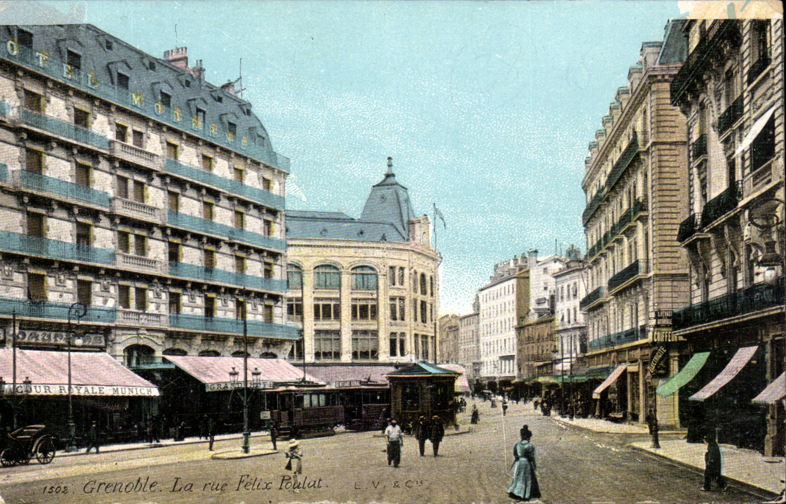Grenoble - La Rue Felix Poulat CPA 