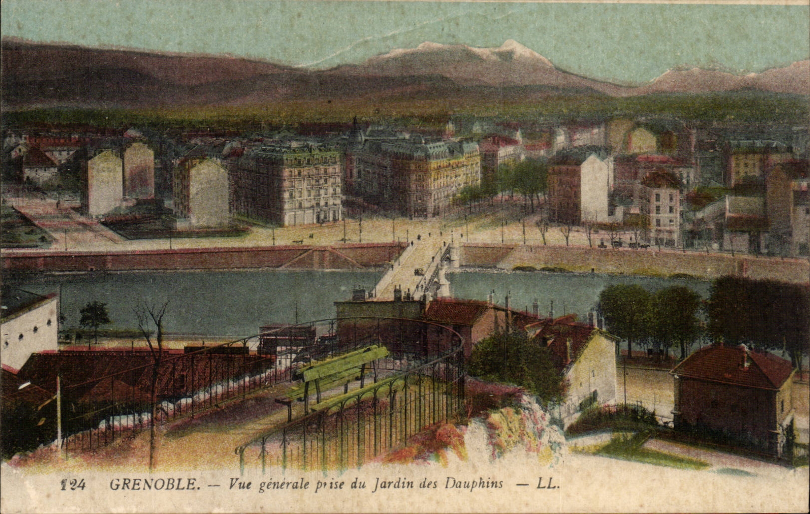 Grenoble — Vue générale prise du Jardin des Dauphins — LL. n°124