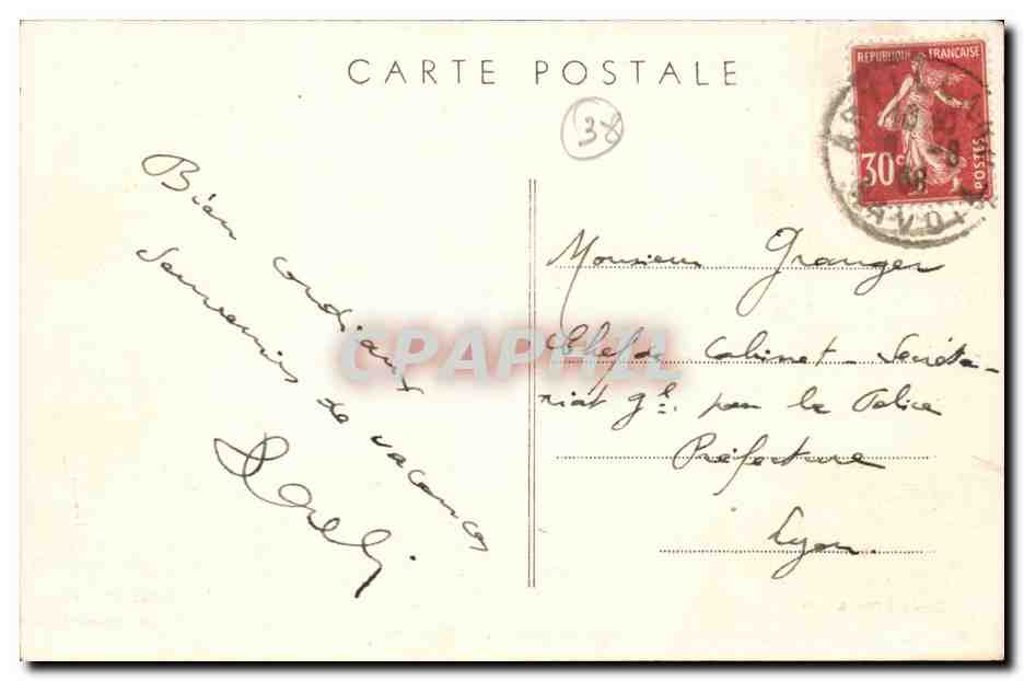 Allevard les Bains - Vue Generale et Hotel Splendide - CPA  — Rückseite