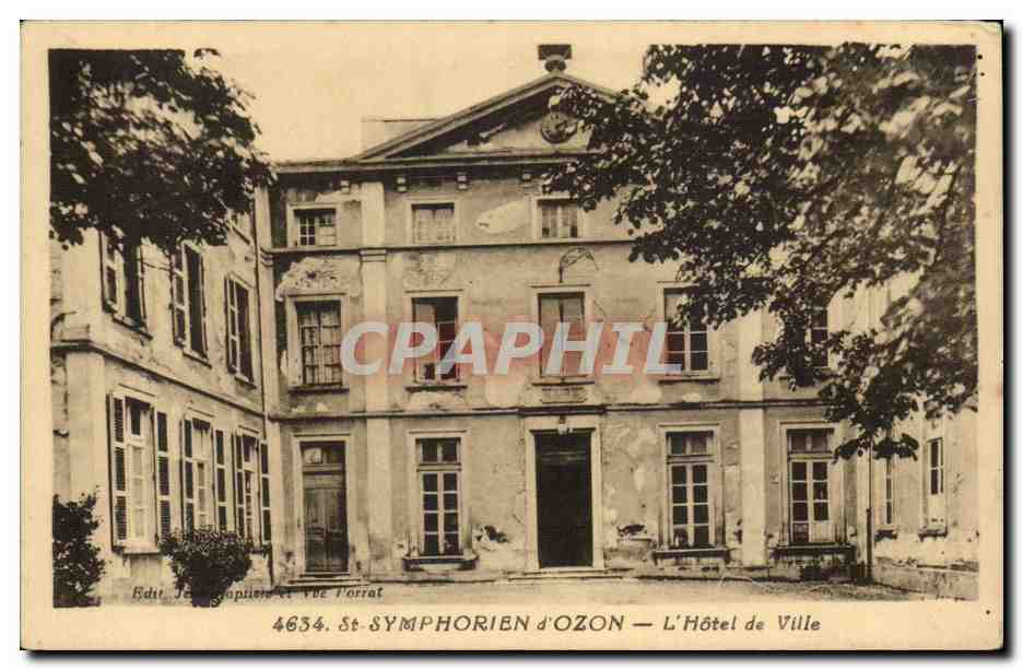 St-Symphorien-d'Ozon — L'Hôtel de Ville — Edit. J. Gapiére et Vue Porrat