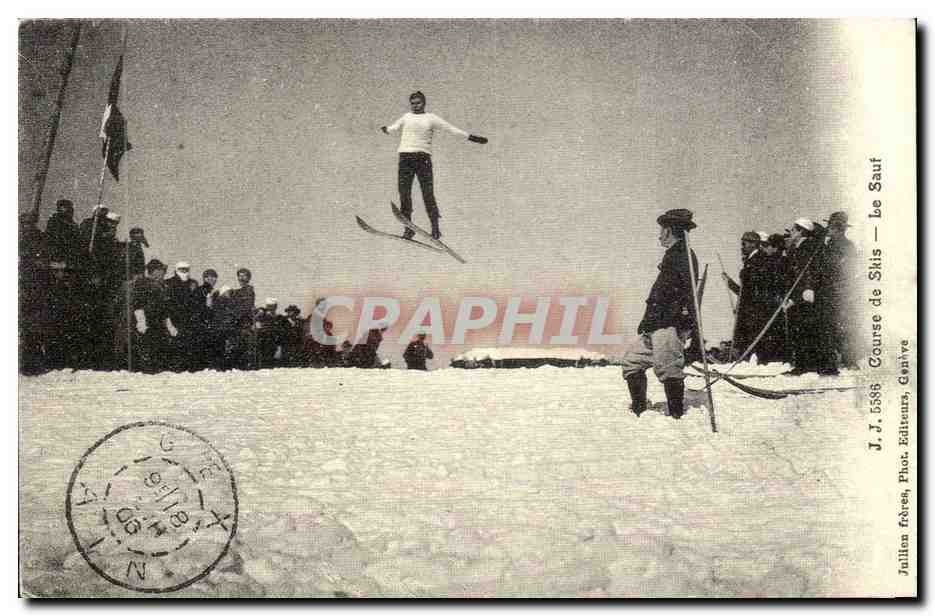 REPRODUCTION Savoie - Loisirs - Sports d'Hiver - ski - skiing - Course de Skis - Le Saut - CPA 