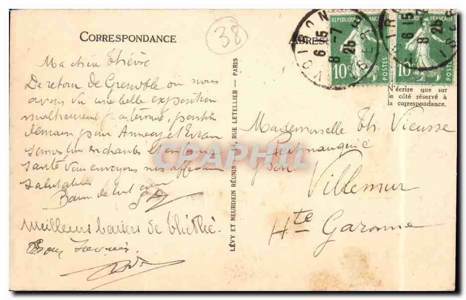 Le Dauphine - Le Lautaret 2075 m - CPA  — Rückseite