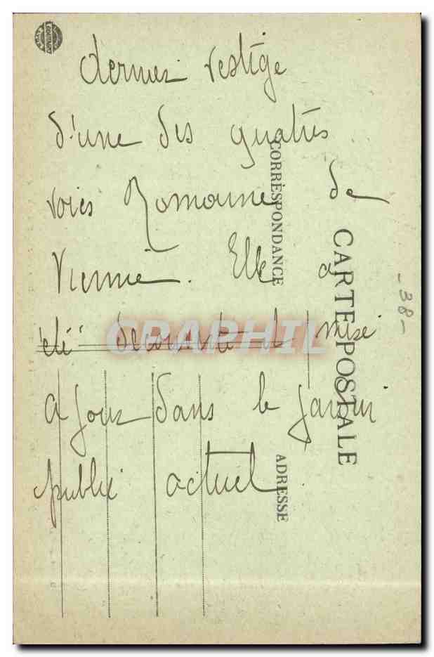 Vienne - La Voie Romaine au Jardin du Ville - CPA  — Rückseite