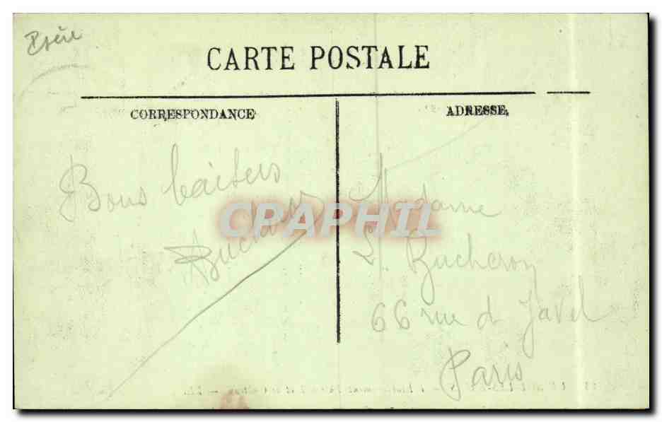Uriage les Bains CPA L'etablissement thermal et le chateau — Rückseite