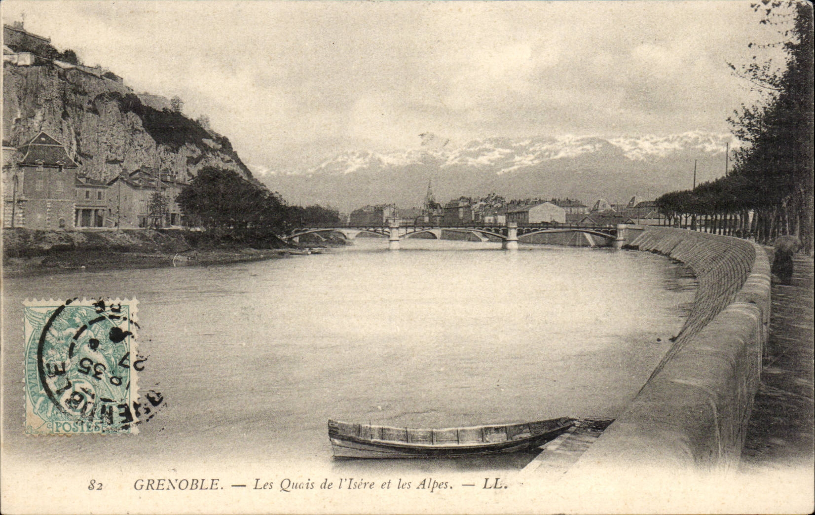 Grenoble CPA Les quais de l'Isere et les Alpes