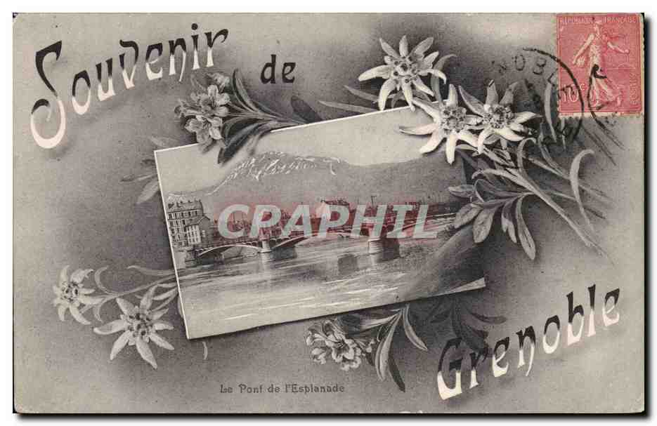Die Brücke der Esplanade — Grenoble — Verlag Timothée Jacot, Neuchâtel