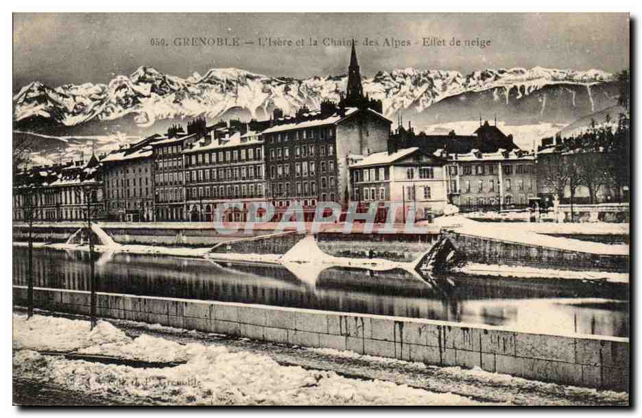 Dauphine CPA Grenoble L'Isere et la chaine des Alpes Effet de neige