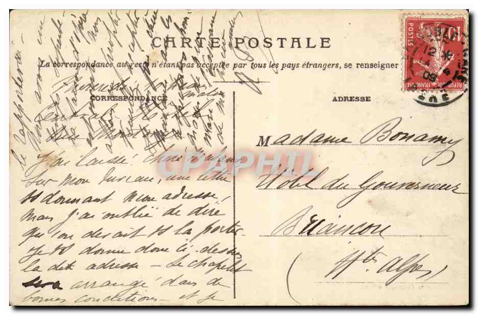 Dauphine CPA Grenoble Les quais l'Isere et le Saint Eynard — Verso