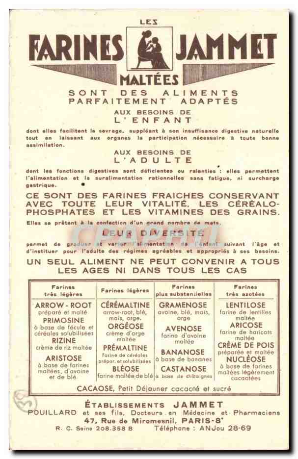 Les Vieilles Provinces de France — Le Dauphiné — Édité par les Farines Jammet — Rückseite