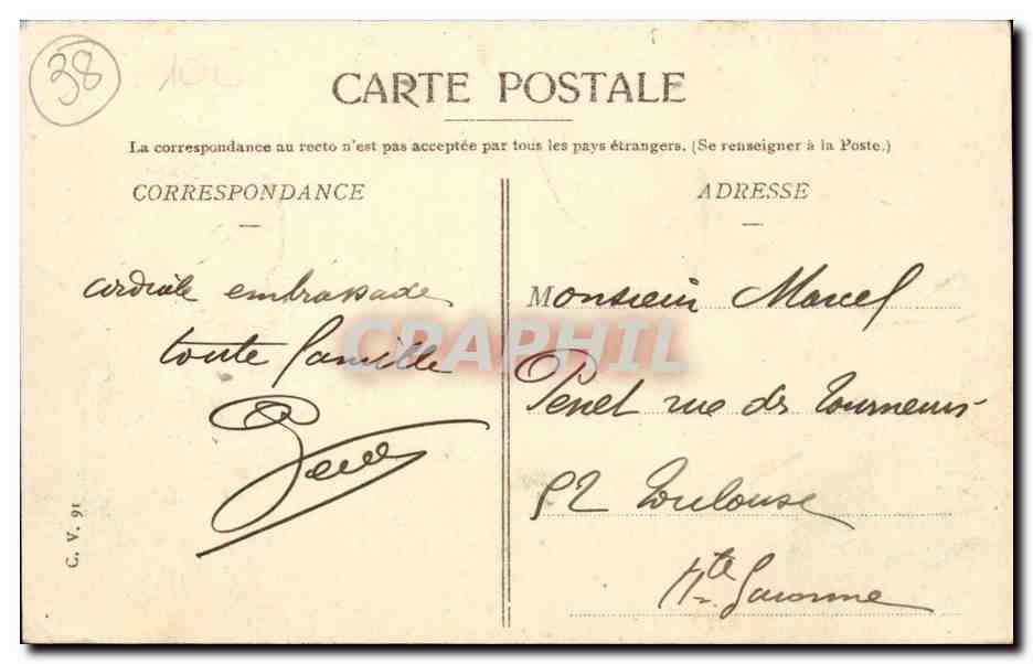 Dauphiné — Ligne de la Mure. Passage de la Rivoire. — Verso