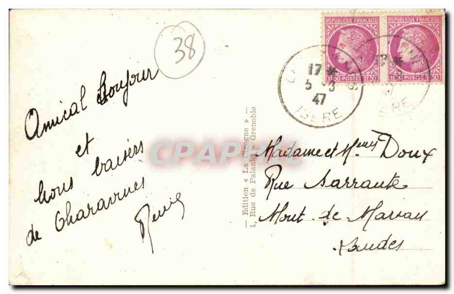 Charavines (Isère) — Le Lac — Édition La Palamède, Grenoble — Reverso
