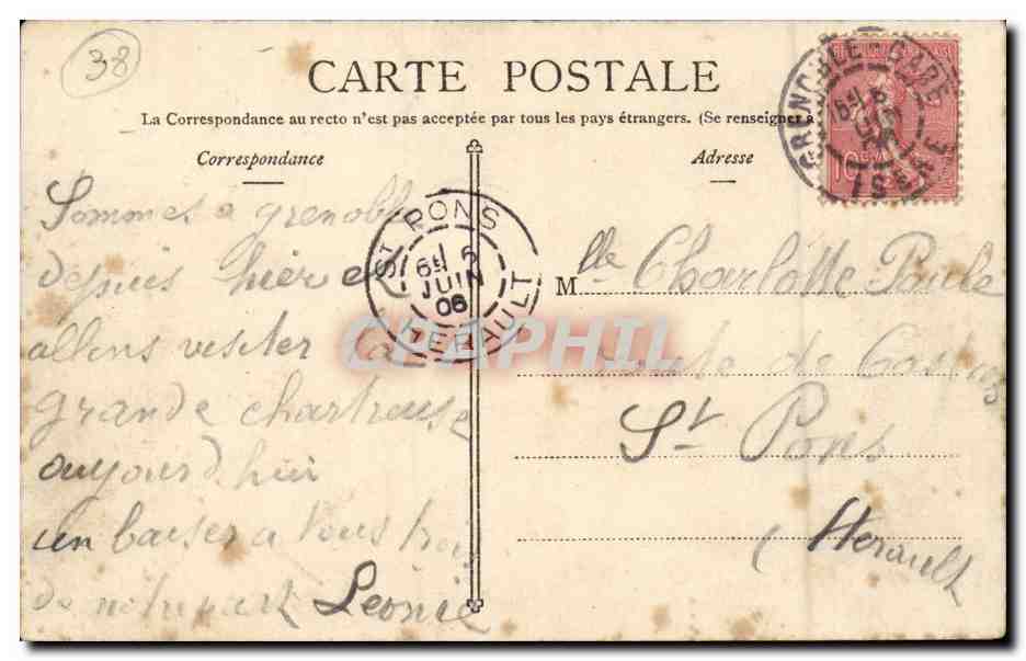 CPA Un paturage dans les Alpes — Rückseite
