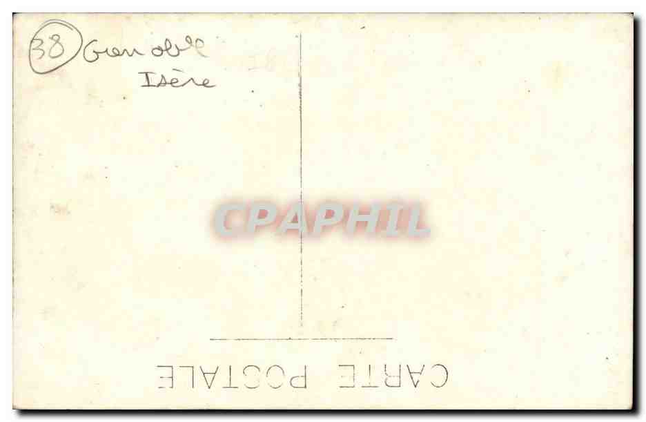 CARTE PHOTO Grenoble Cavaliers a cheval (militaria) TOP — Rückseite