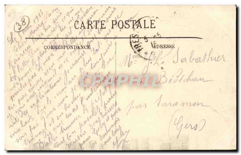 CPA Vizille Monument commemoratif de l'assemblee du chateau de Vizille — Rückseite