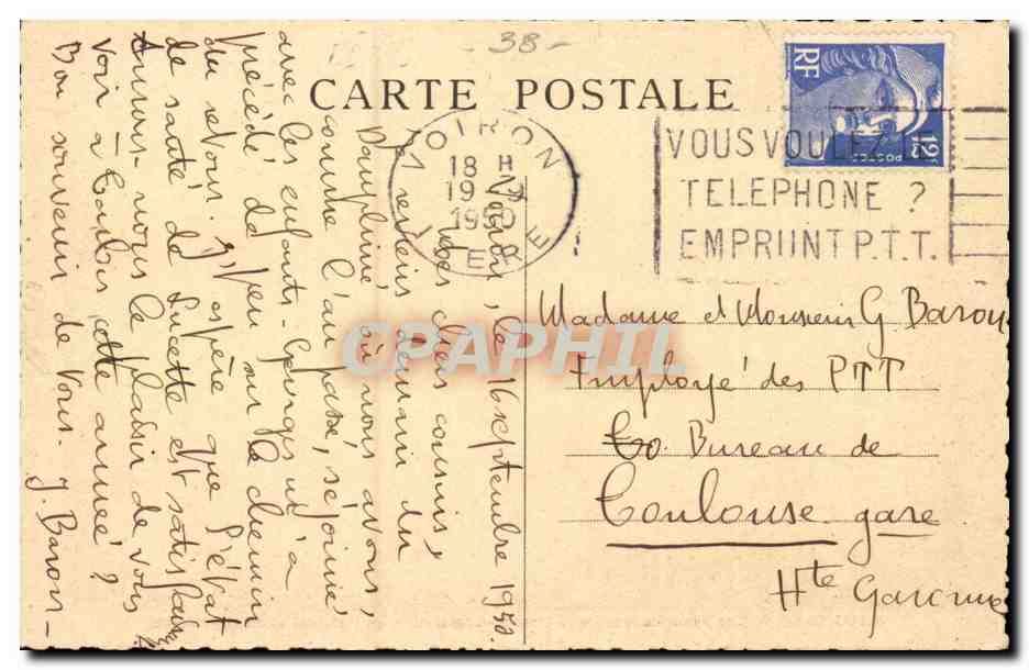 Valombre — Vue panoramique de la Grande-Chartreuse, de l'hôpital et du Grand-Som — Reverso