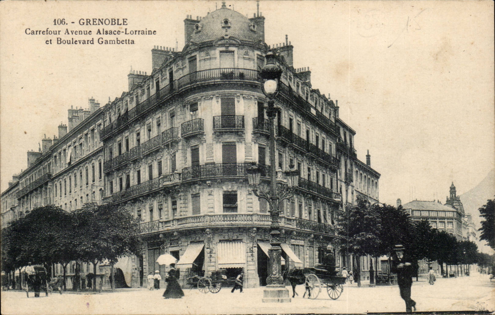 Grenoble CPA Carrefour Alsace Lorraine et boulevard Gambetta