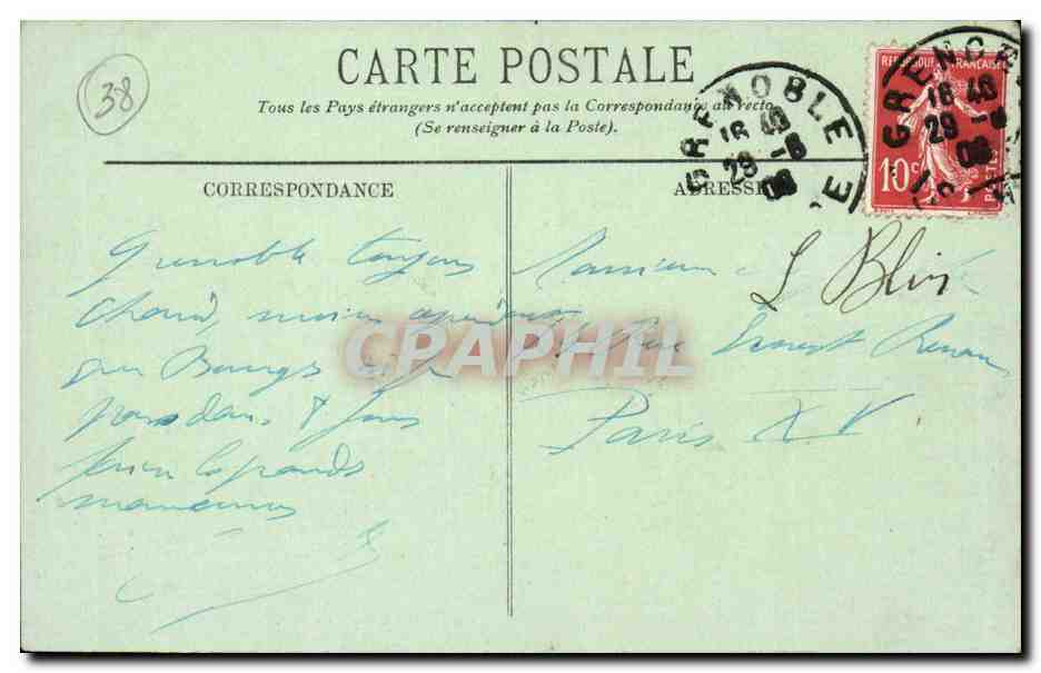 Ligne de la Mure — La Motte d'Aveillans — La Pierre Percée — LL. — Rückseite