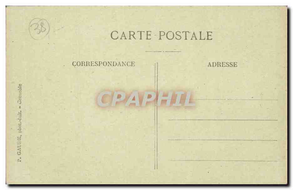 Grenoble CPA Le jardin de ville — Verso
