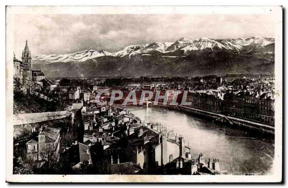 Grenoble — Vue Générale et la Chaîne des Alpes — Édition M. BOLCIER