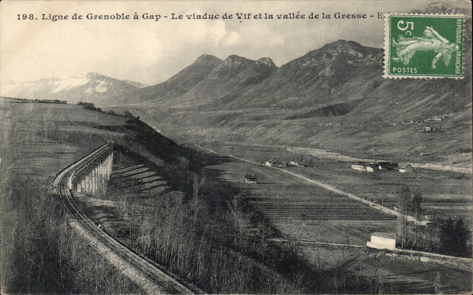 Ligne de Grenoble a Gap CµPA Le viaduc de Vif et la vallee de la Gresse
