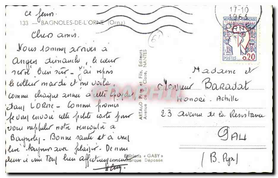 Bagnoles-de-l'Orne — La Tour de Bonvouloir — Éditions Gaby — Rückseite