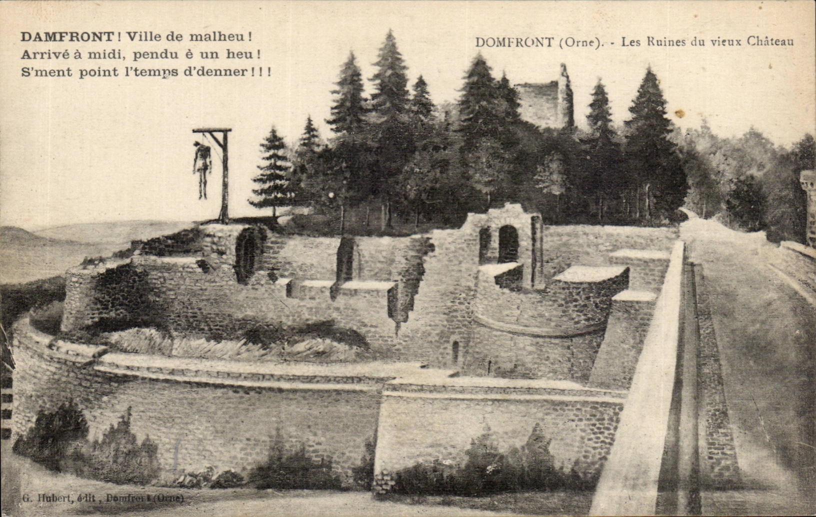 Domfront Damfront CPA Les ruines du vieux chateau