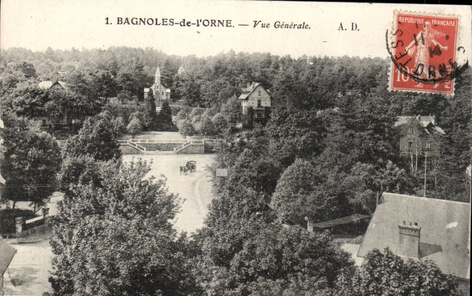 CPA Bagnoles de l'orne Vue generale