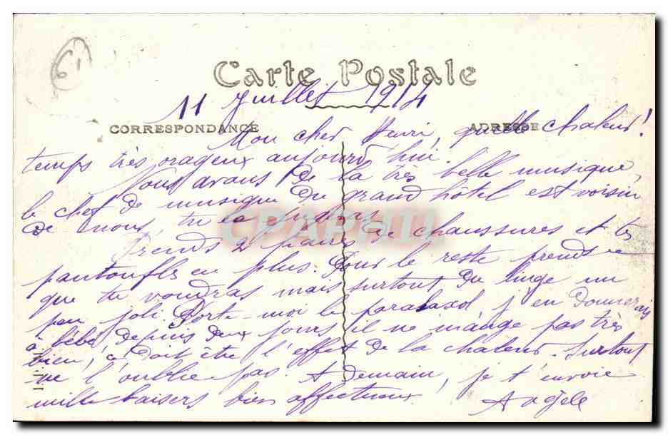 CPA Bagnoles de l'orne Vue generale — Rückseite