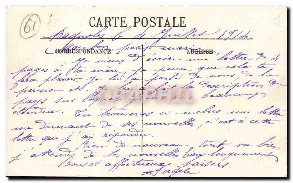 BAGNOLES-DE-L'ORNE — L'Avenue du Danle — Edition Mott — Rückseite