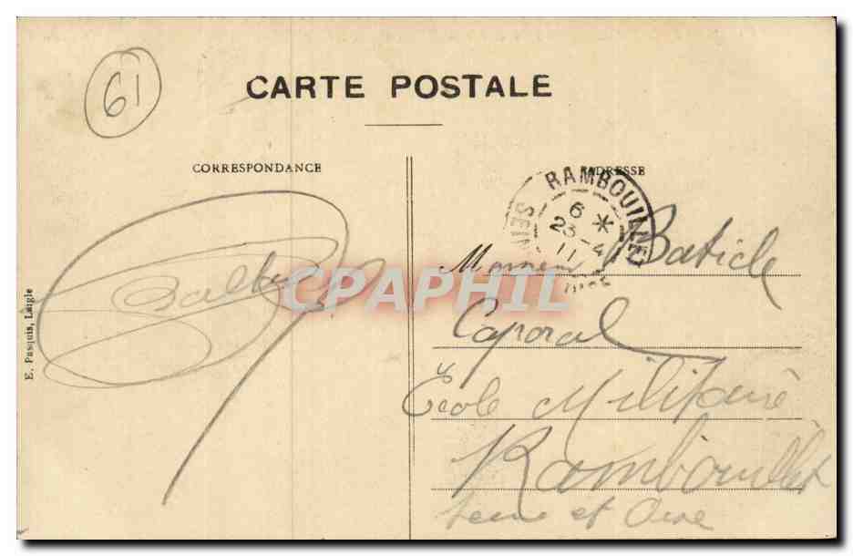 Bagnoles de L'orne CPA Etablissement thermal Les bains — Rückseite