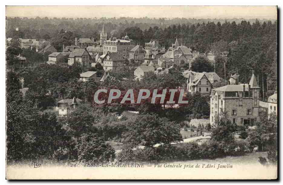 Tesse la Madeleine CPA Vue generale prise de l'abri Janolin