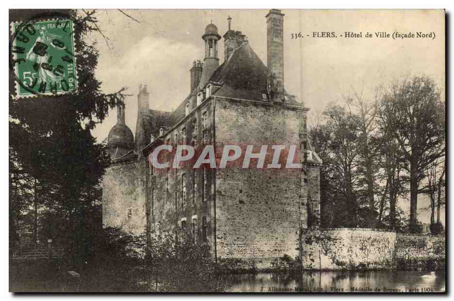 Flers CPA Hotel de ville (facade nord)