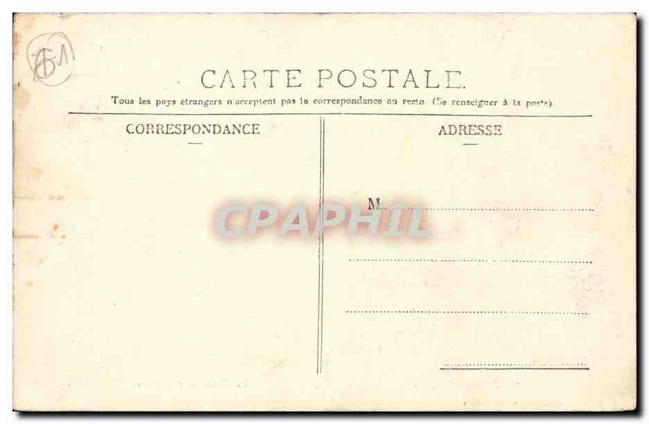 Flers CPA La halle aux grains — Rückseite