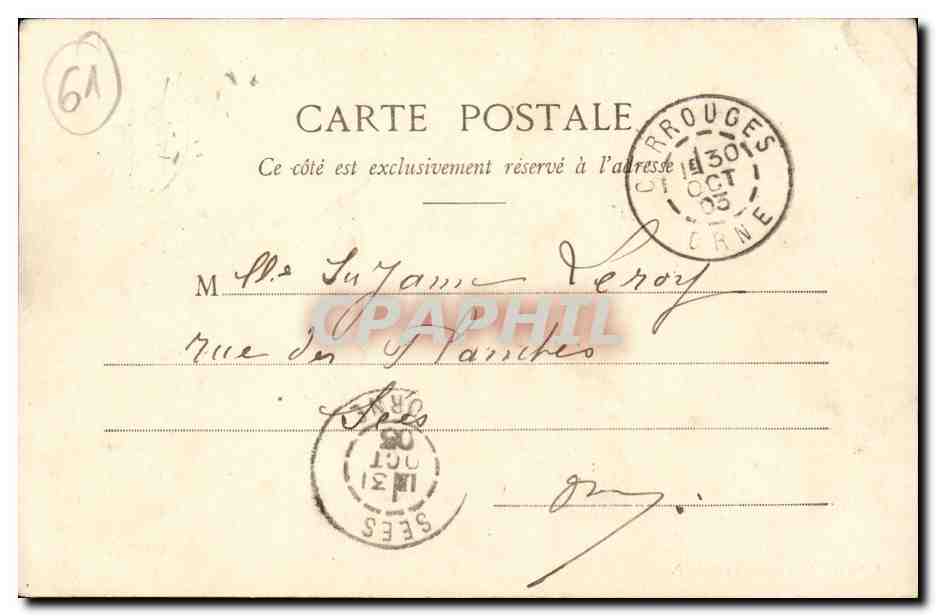 CPA Carrouges Chateau (14 et 17eme) — Rückseite