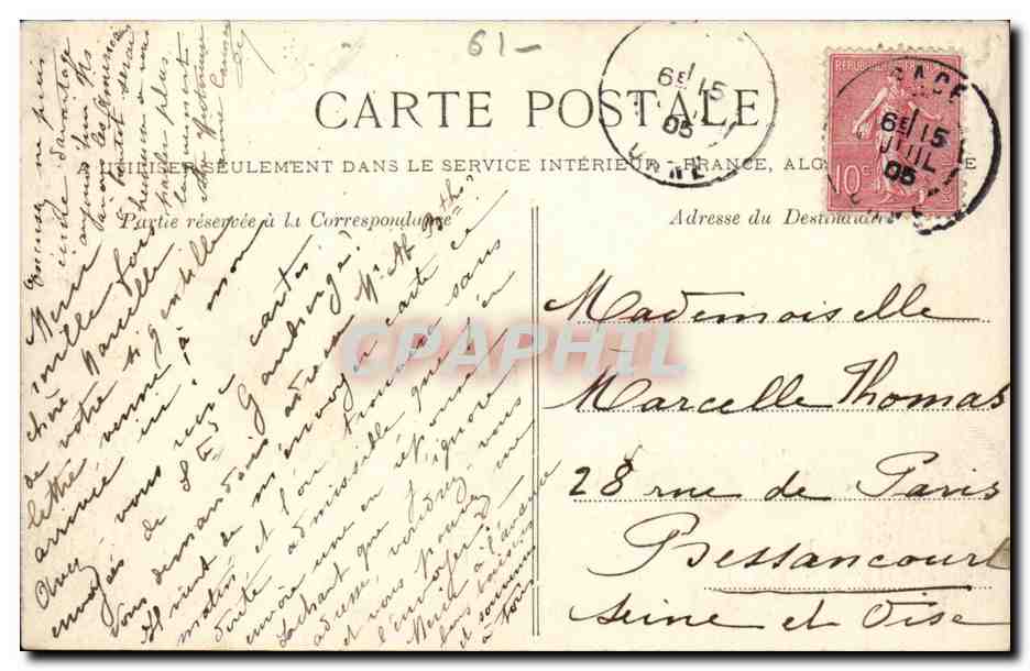Gace CPA Le vieux chateau — Rückseite