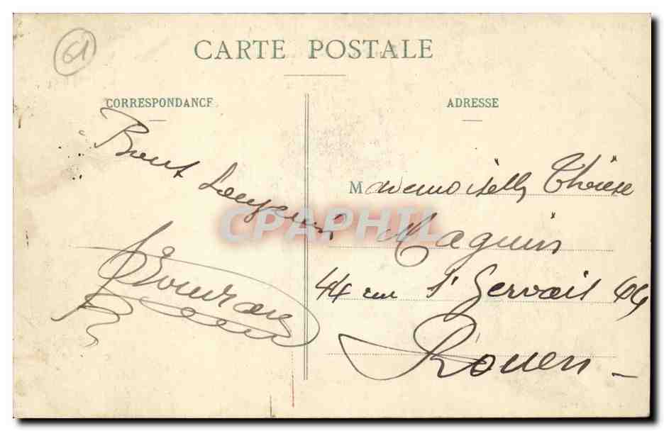 Flers CPA Porte d'entree d la cour d'honneur — Rückseite