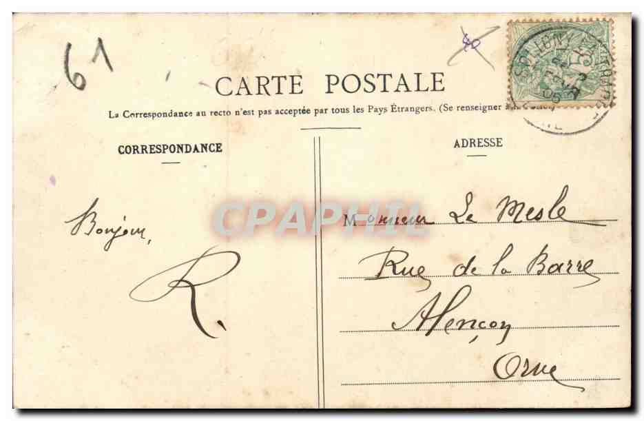 La Grande Trappe CPA Professon solennelle des moines — Rückseite