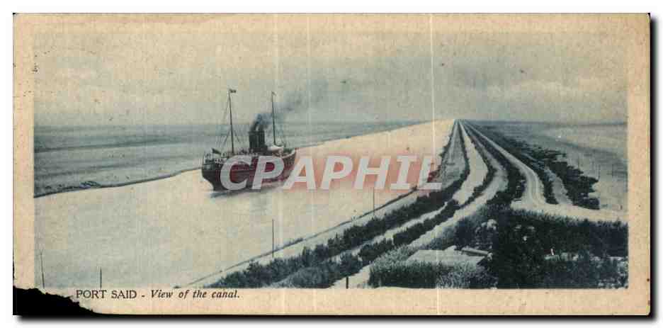 Port Said — Vue du canal — L. Sarras & Cie, Port Said