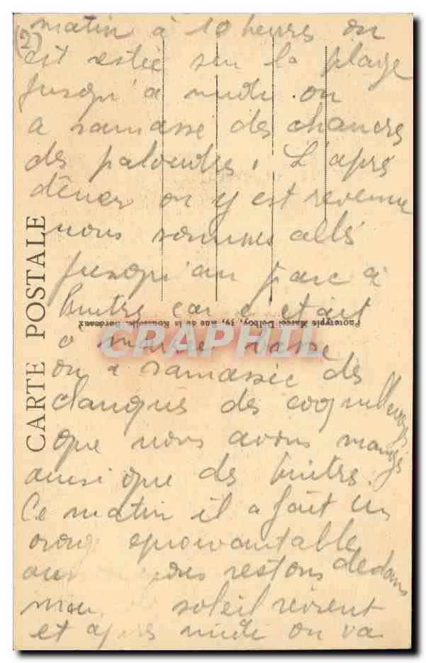 Gujan-Mestras (Gironde) — Parqueuses d'huîtres dans le Port — M. D. — Rückseite