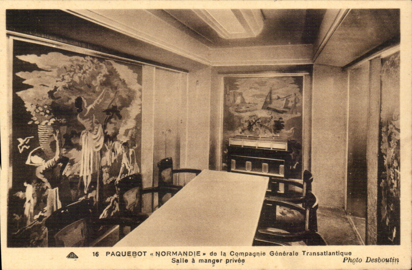 Paquebot « Normandie » — Salle à manger privée — Photo Desboulin