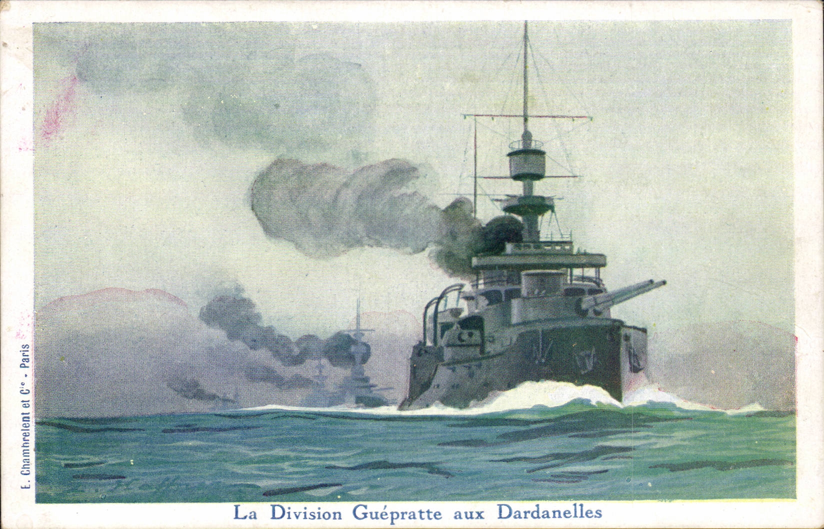 CPA La division Guepratte aux Dardanelles (bateau boat ship)