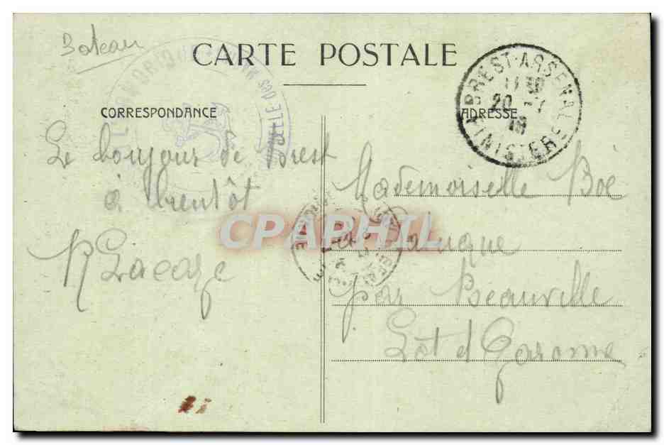 Le « Magellan », Vaissseau-École — Marine Militaire — n° 4951 — Reverso