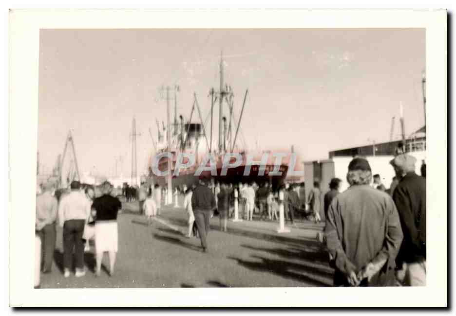 CPA CARTE PHOTO Bateau Port La Mothe d'Iberville Le Havre