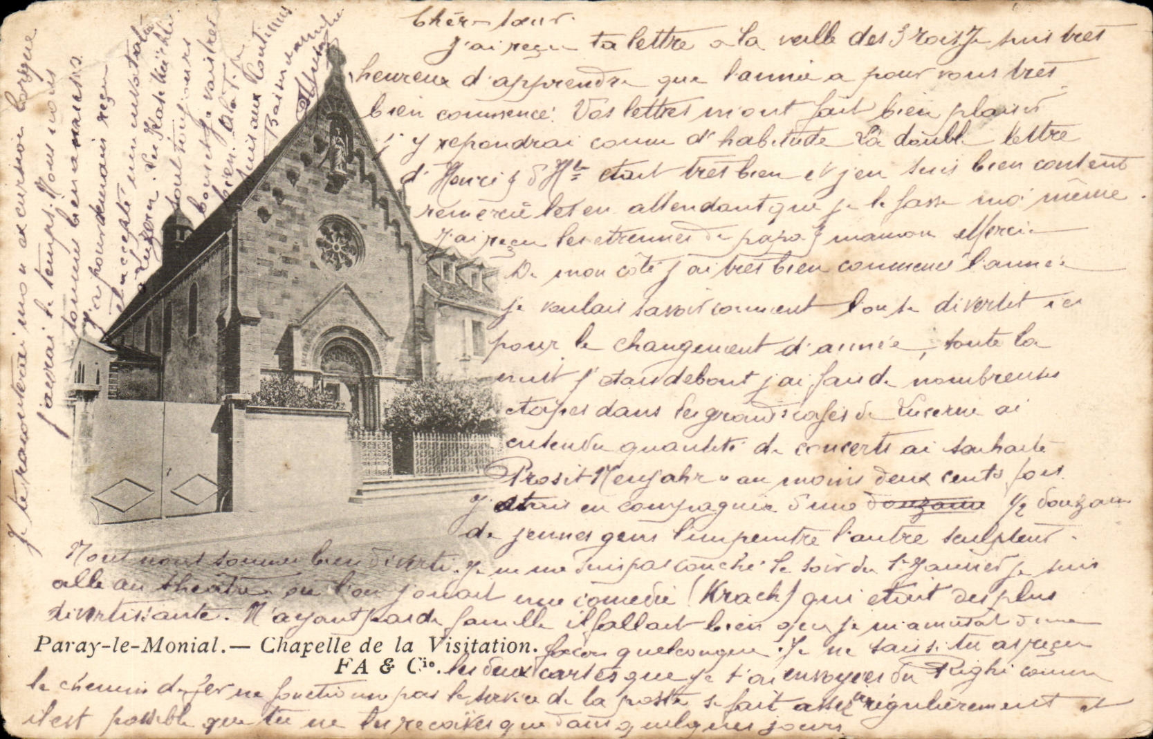 Paray le Monial - Chapelle de la Visitation - CPA 